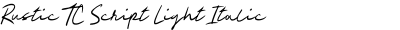 Rustic TC Script Light Italic