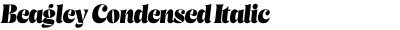 Beagley Condensed Italic