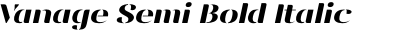 Vanage Semi Bold Italic
