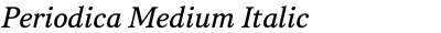 Periodica Medium Italic