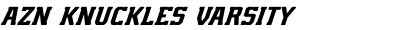 AZN Knuckles Varsity Defined Light Italic