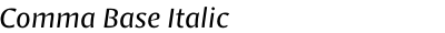 Comma Base Italic