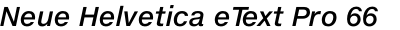 Neue Helvetica eText Pro 66 Medium Italic