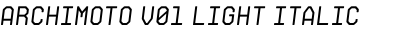 Archimoto V01 Light Italic