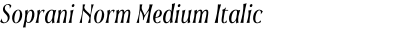 Soprani Norm Medium Italic