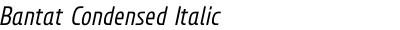 Bantat Condensed Italic