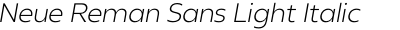 Neue Reman Sans Light Italic