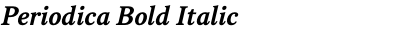 Periodica Bold Italic