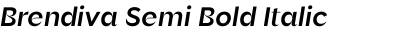 Brendiva Semi Bold Italic
