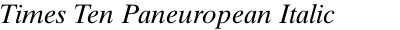 Times Ten Paneuropean Italic