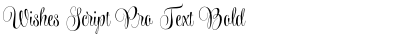 Wishes Script Pro Text Bold