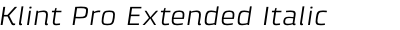 Klint Pro Extended Italic