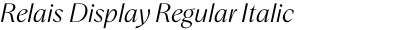 Relais Display Regular Italic