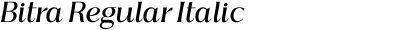 Bitra Regular Italic