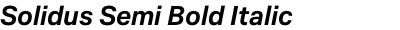 Solidus Semi Bold Italic