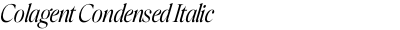 Colagent Condensed Italic