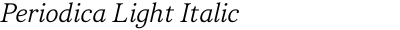 Periodica Light Italic