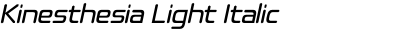 Kinesthesia Light Italic