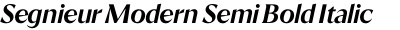 Segnieur Modern Semi Bold Italic