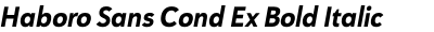 Haboro Sans Cond Ex Bold Italic