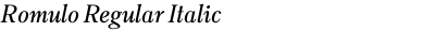 Romulo Regular Italic
