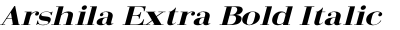 Arshila Extra Bold Italic Expanded