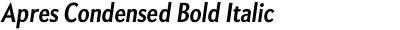 Apres Condensed Bold Italic
