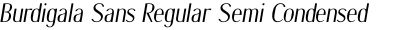 Burdigala Sans Regular Semi Condensed Italic