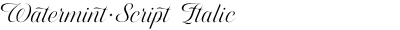 Watermint Script Italic
