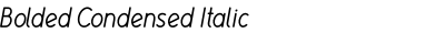 Bolded Condensed Italic