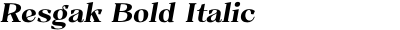 Resgak Bold Italic