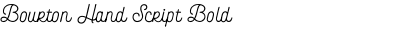 Bourton Hand Script Bold