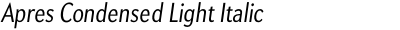 Apres Condensed Light Italic
