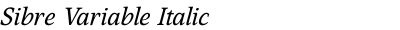 Sibre Variable Italic