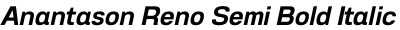 Anantason Reno Semi Bold Italic