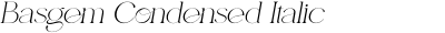 Basgem Condensed Italic