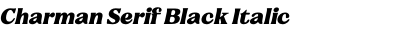 Charman Serif Black Italic