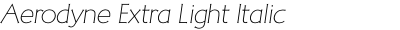 Aerodyne Extra Light Italic