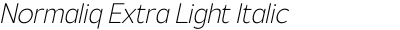 Normaliq Extra Light Italic