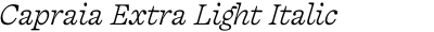 Capraia Extra Light Italic