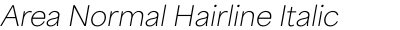 Area Normal Hairline Italic