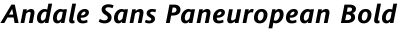 Andale Sans Paneuropean Bold Italic