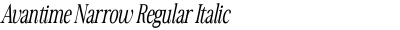 Avantime Narrow Regular Italic
