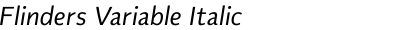 Flinders Variable Italic