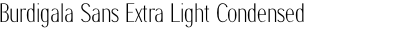 Burdigala Sans Extra Light Condensed