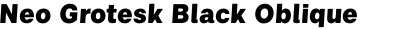 Neo Grotesk Black Oblique