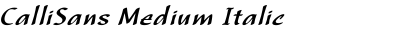 CalliSans Medium Italic