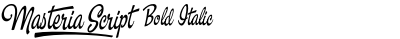 Masteria Script Bold Italic