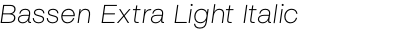 Bassen Extra Light Italic