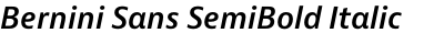 Bernini Sans SemiBold Italic